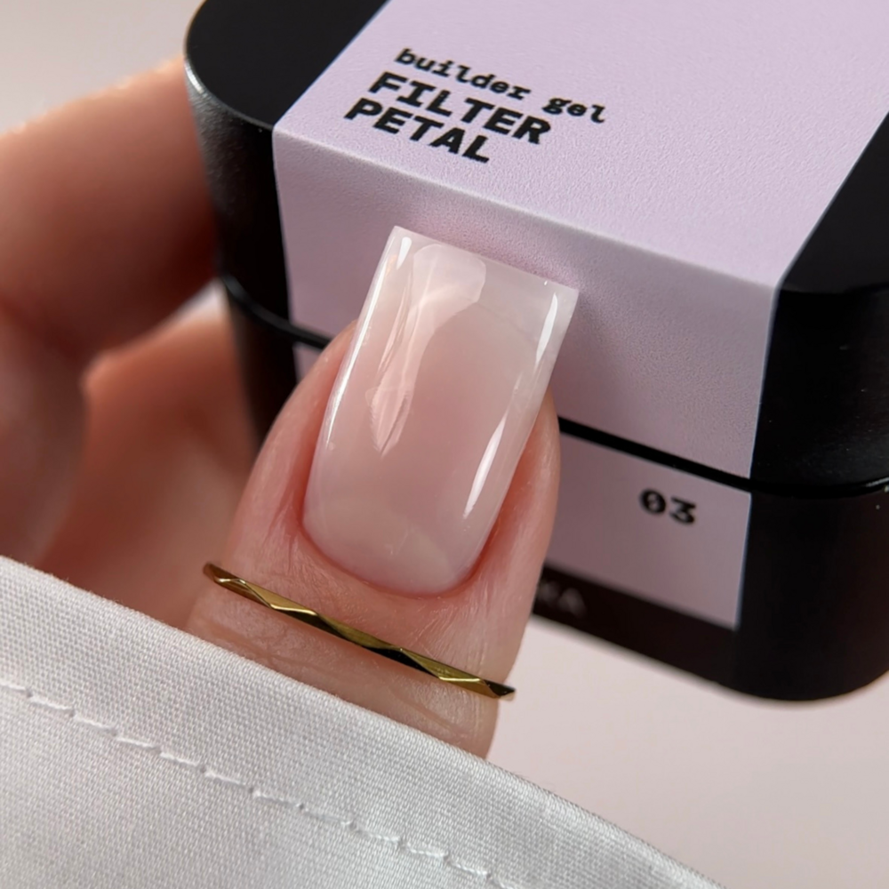 Гель моделюючий Biblioteka Builder Gel Filter №03 Petal Ніжно-рожевий 15 мл, фото 4