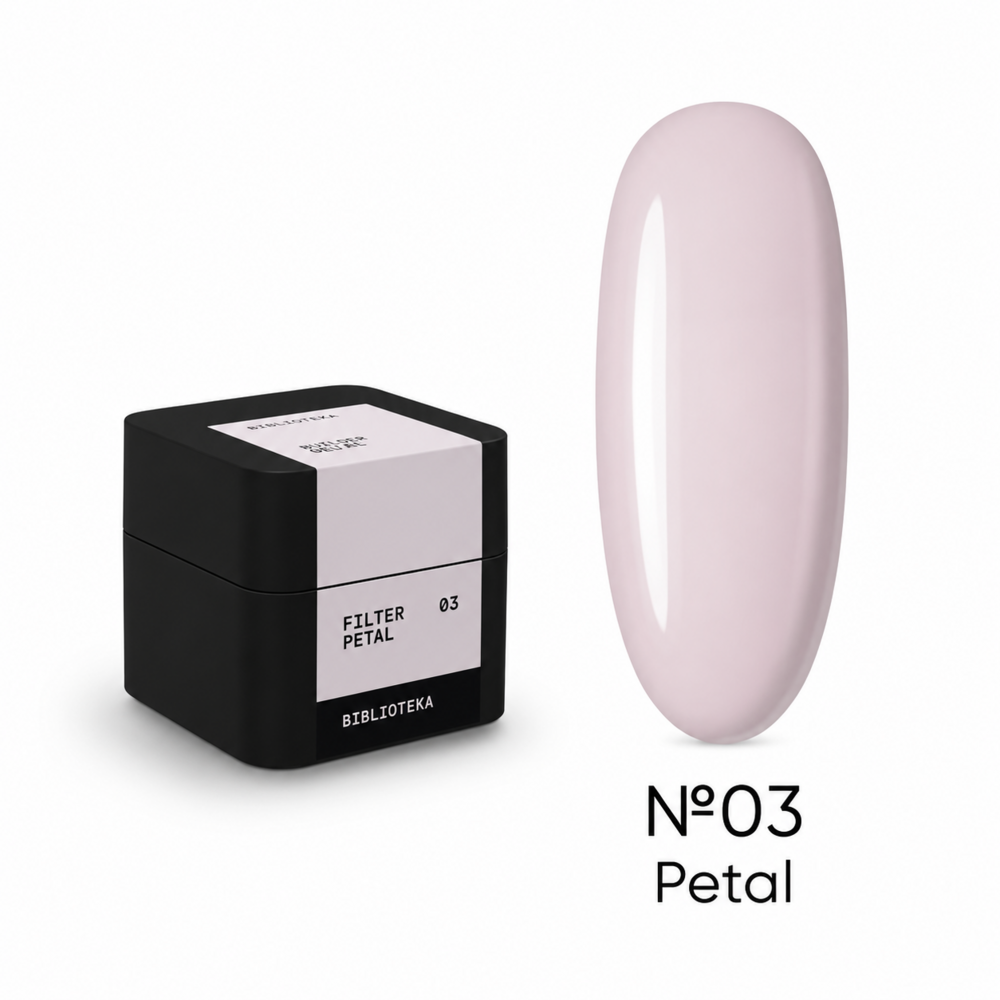 Гель моделюючий Biblioteka Builder Gel Filter №03 Petal Ніжно-рожевий 15 мл, фото 1