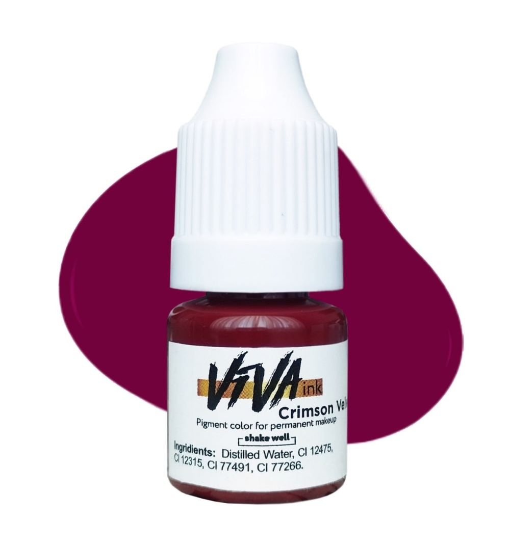 Пигмент Viva ink Lips № 14 "Crimson Velvet" для перманентного макияжа 4 мл, фото 1