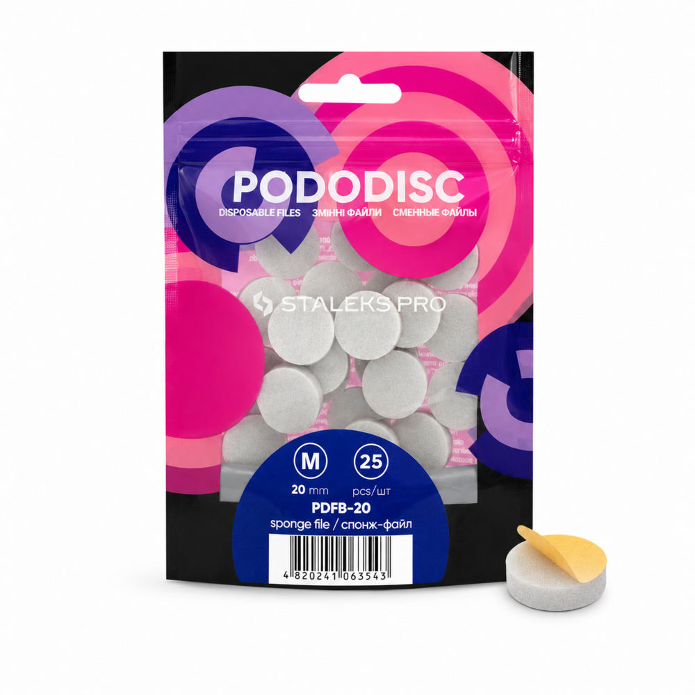 Спонж-файл для педикюрного диска Staleks Pododisc M 25 шт, фото 1