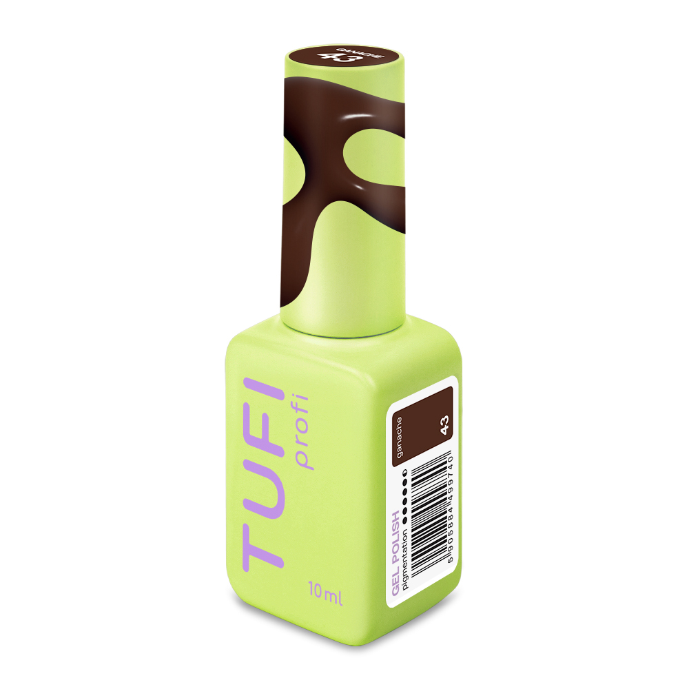 Гель-лак TUFI profi Coffeeline №43 Ganache тепло-коричневий 10 мл, фото 2