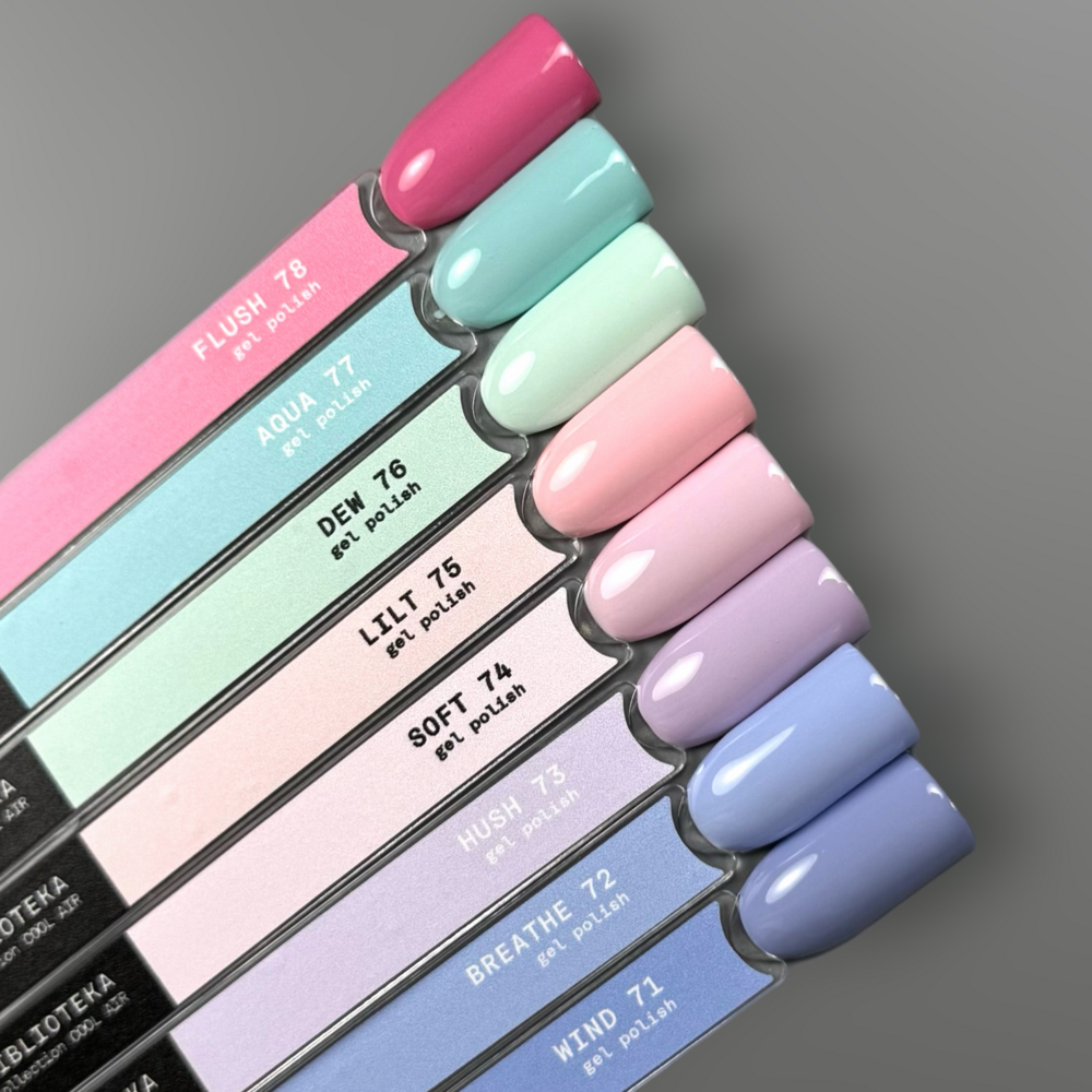 Набор гель-лаков Biblioteka Gel Polish Set Cool Air №71-78 10 мл, фото 3