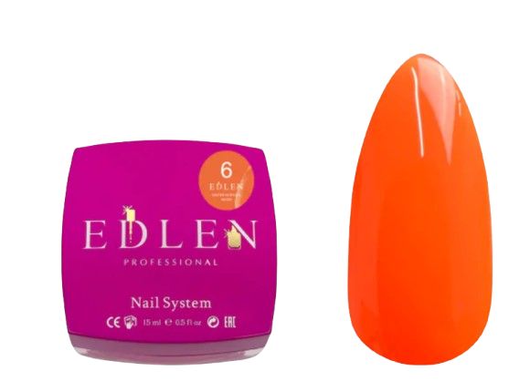 Акригель Edlen Water Neon №06 15  мл УЦЕНКА срок годности до 02.08.26, фото 1