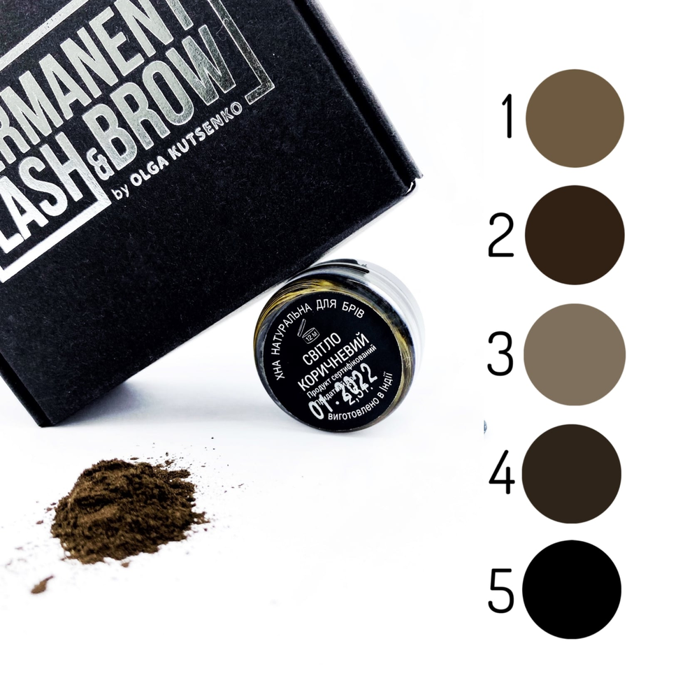 Набор хны Permanent lash&brow, Mini 2,5гр*5 шт УЦІНКА, фото 2