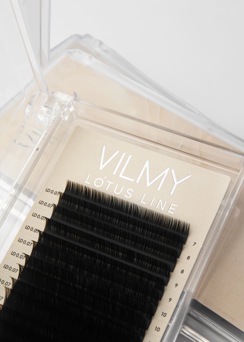 Вії Vilmy Lotus чорні 20 ліній Mix LD 0.05 7-17 мм, фото 4