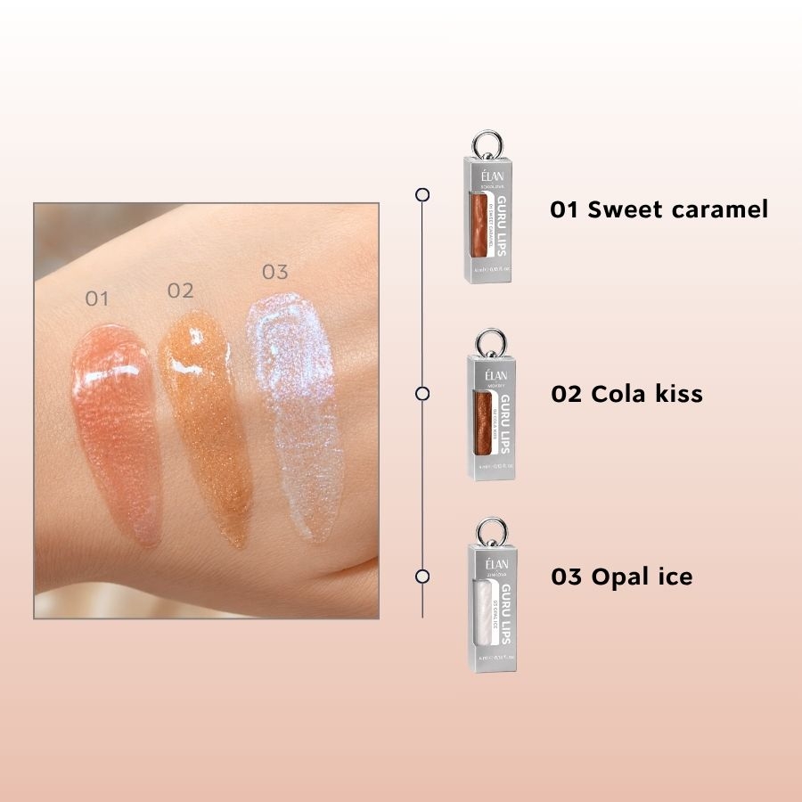 Блиск для губ Elan Guru Lips №01 Sweet Caramel 4 мл, фото 2