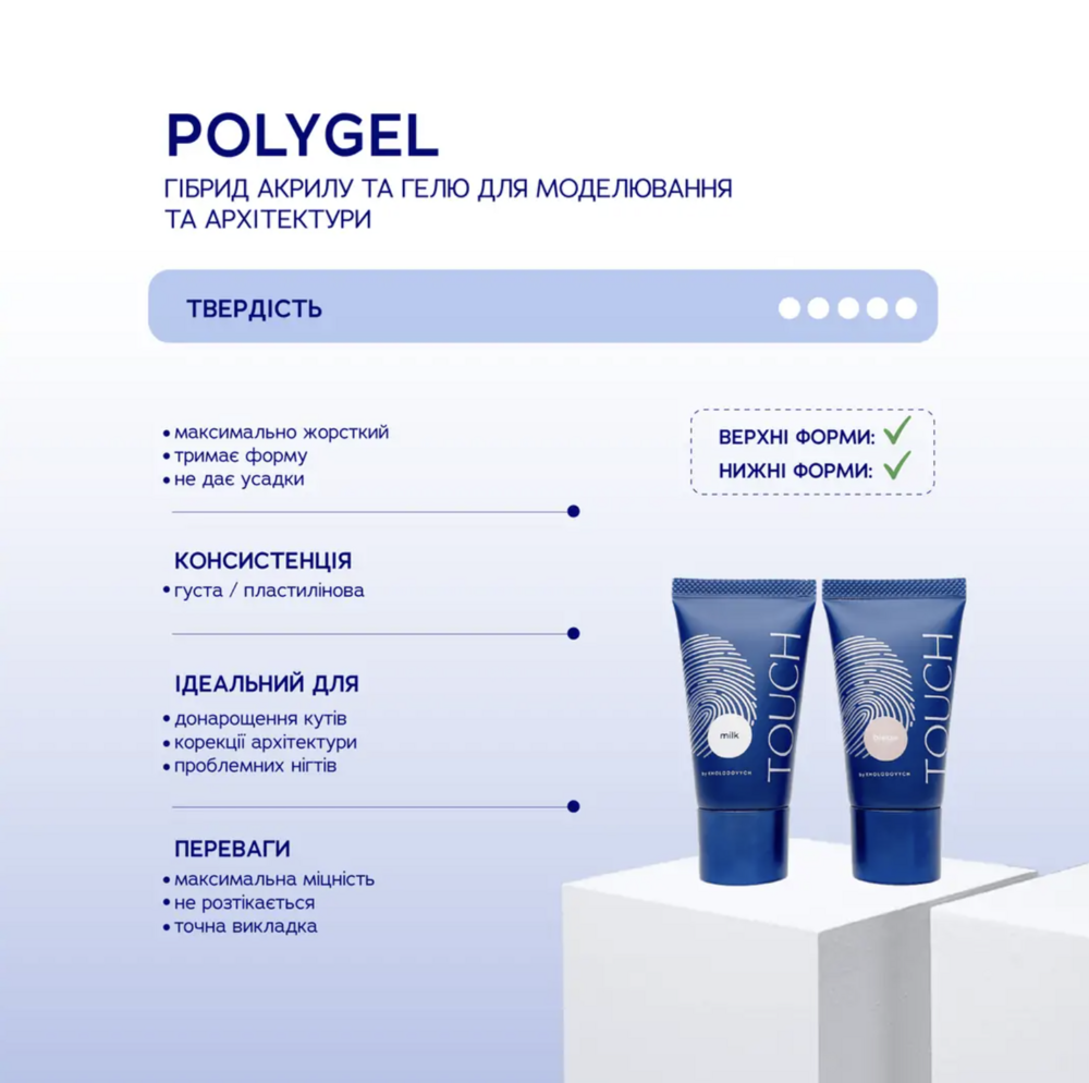 Полигель Touch Polygel №02 Nude 30 мл, фото 4