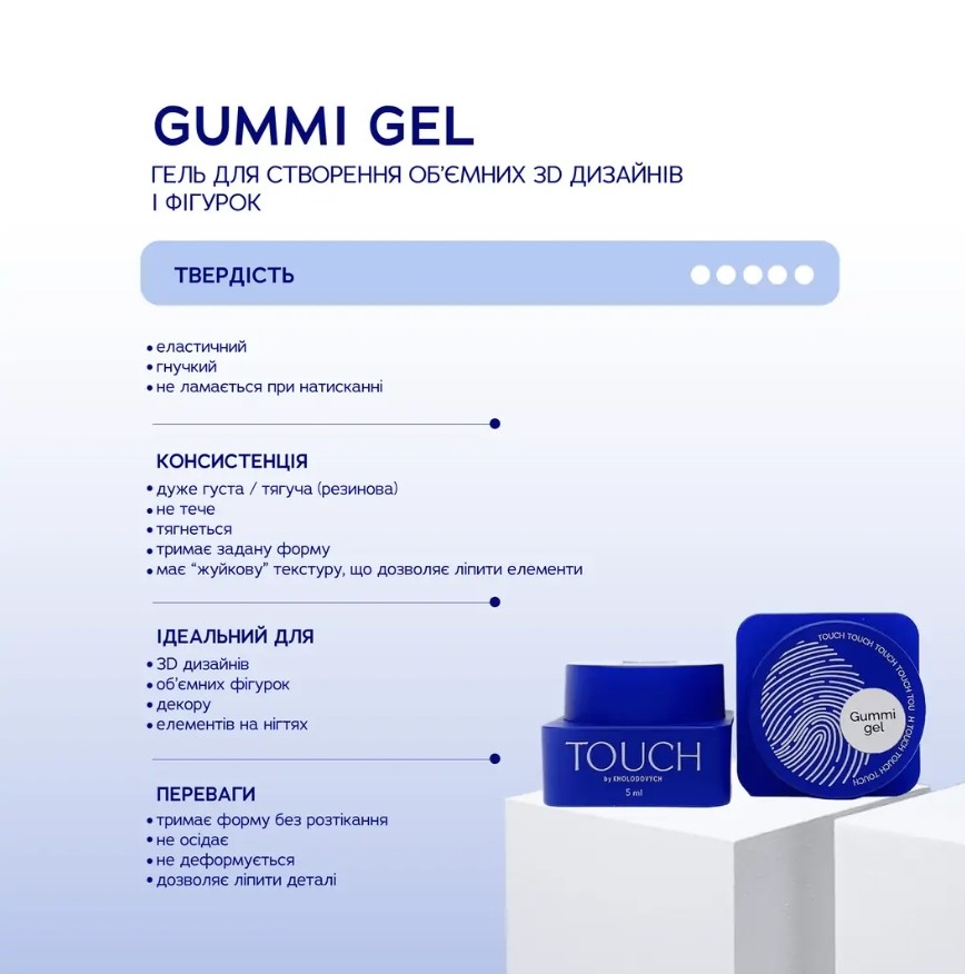 Гель-жуйка Touch Gummi gel 5 мл, фото 2