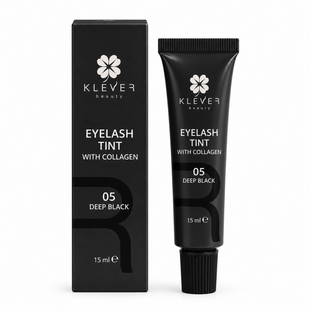 Краска для бровей Klever Beauty 05 Deep Black с коллагеном 15 мл, фото 1