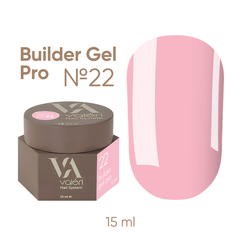Гель моделюючий Valeri Builder Gel Pro (new collection) №22 15 мл, фото 1