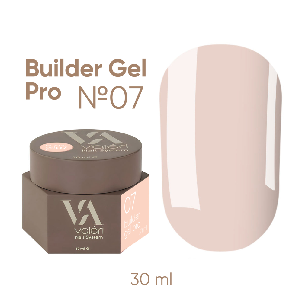 Гель моделюючий Valeri Builder Gel Pro (new collection) №07 30 мл, фото 1