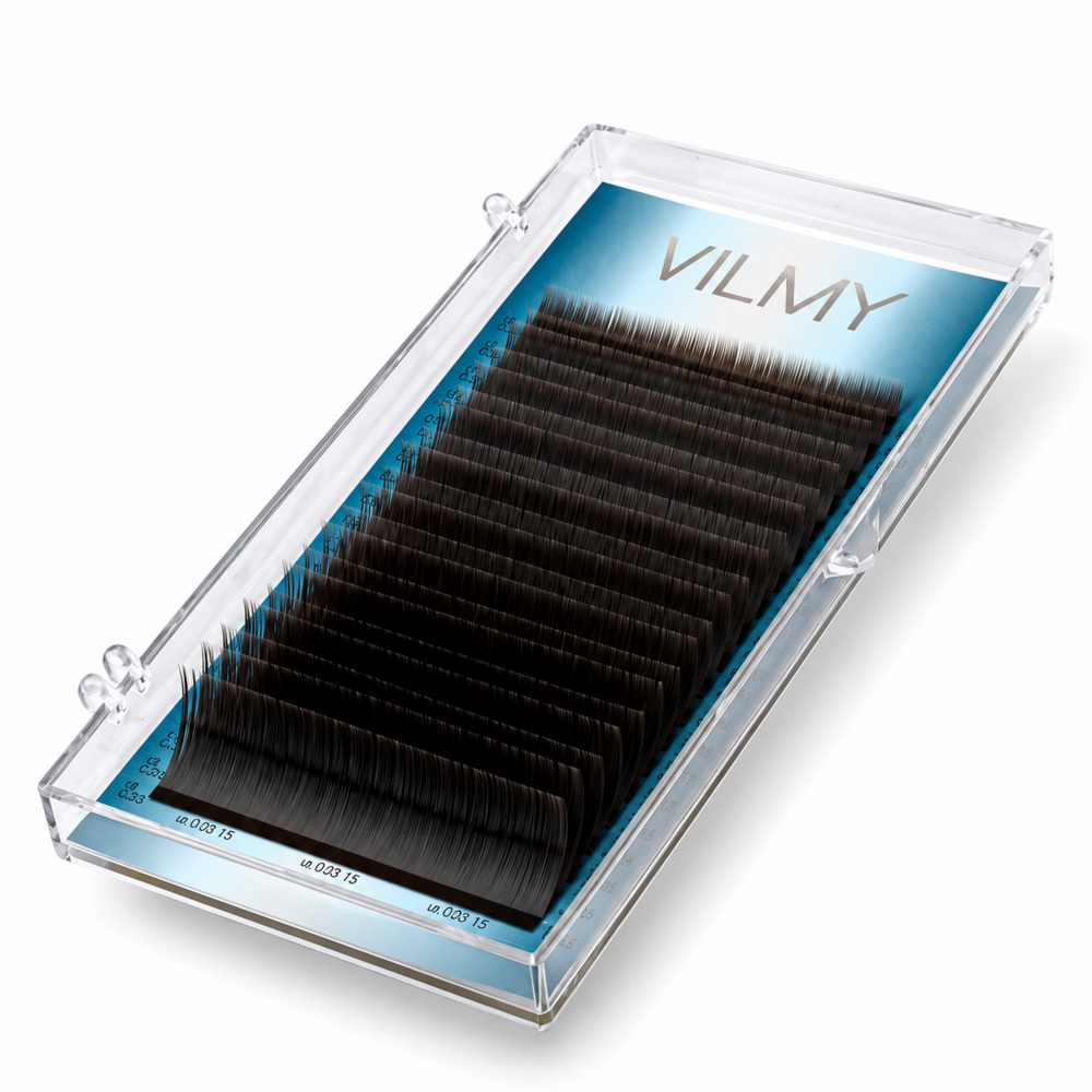Вії Vilmy Viya Arabica коричневі 20 ліній Mix LC+ 0.05 6-15 мм, фото 1