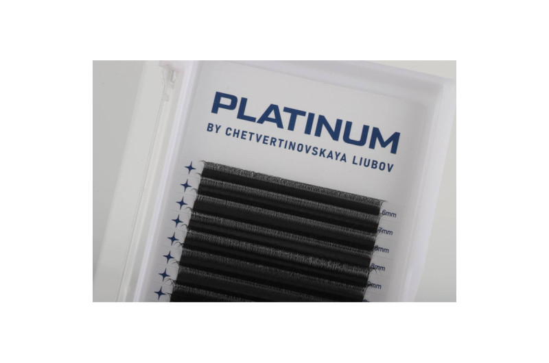 Вії-пучки Platinum YY-Double чорні 20 ліній 2D Mix C 0.07 6-13 мм, фото 3