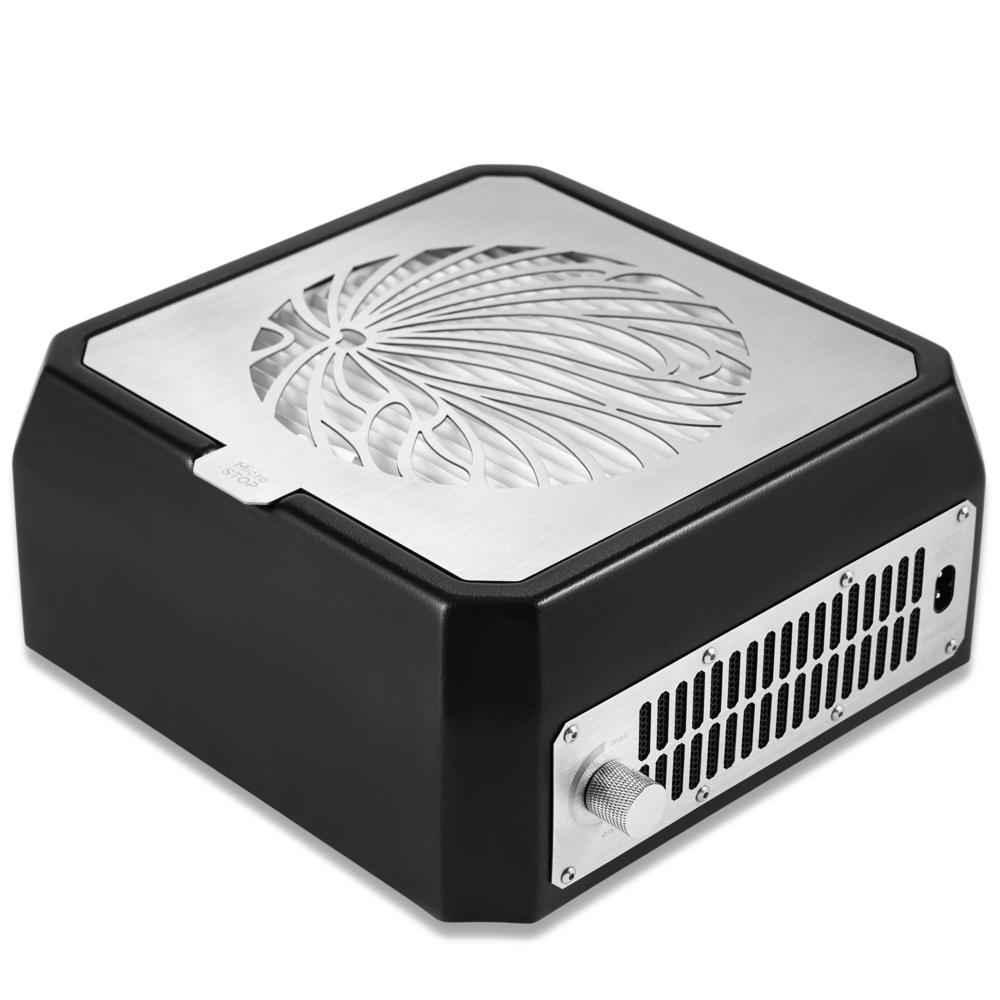 Витяжка для манікюру Microstop Base з HEPA фільтром 56 W чорна, фото 1