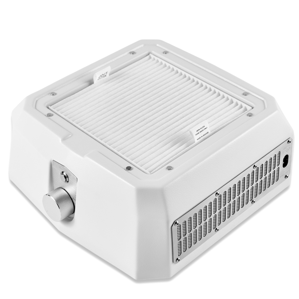 Витяжка для манікюру Microstop Base Pro з HEPA фільтром 80 W біла, фото 3