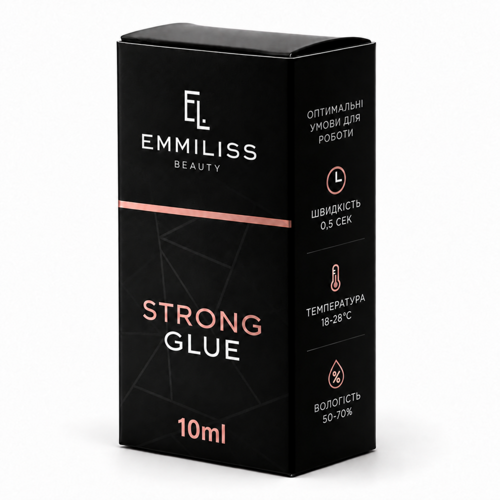 Клей для наращивания ресниц Emmiliss Strong 0.5 с 10 мл прозрачный, фото 1