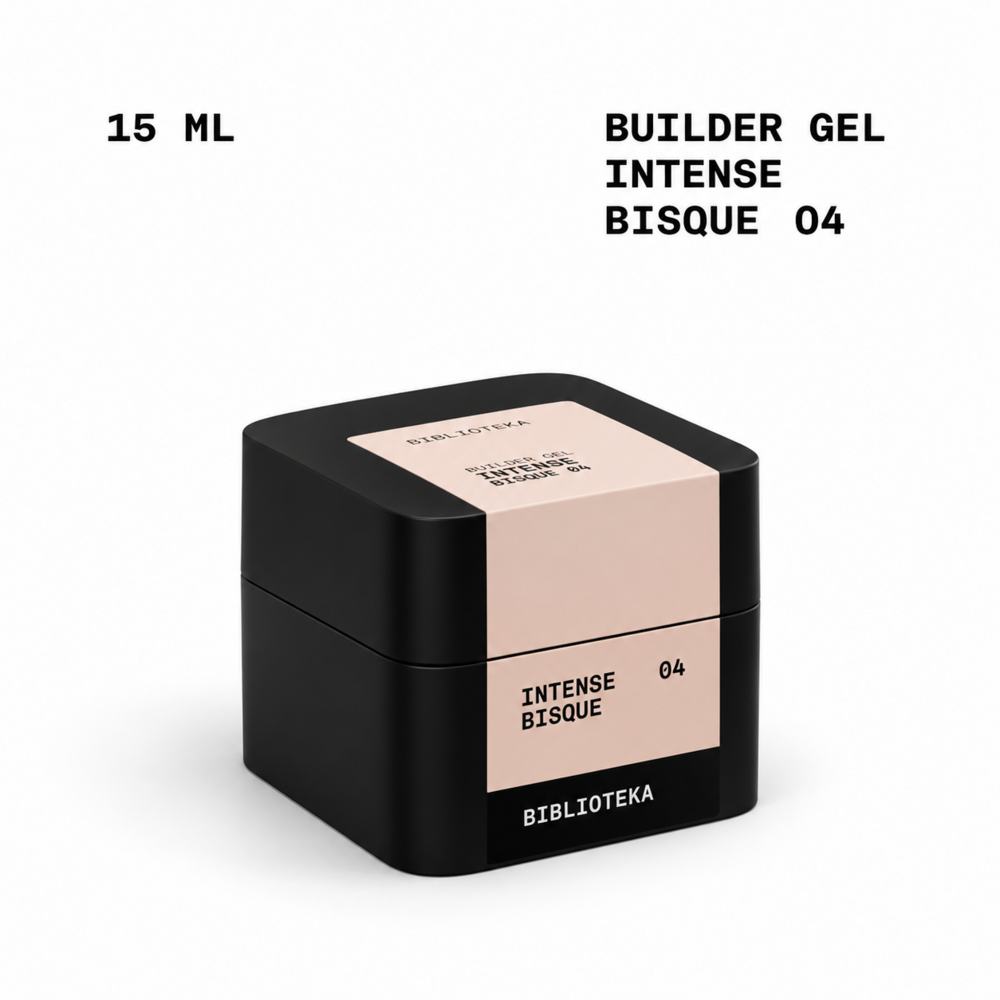 Гель моделюючий Biblioteka Builder Gel Intense №04 Bisque Cвітло-персиковий 15 мл, фото 1
