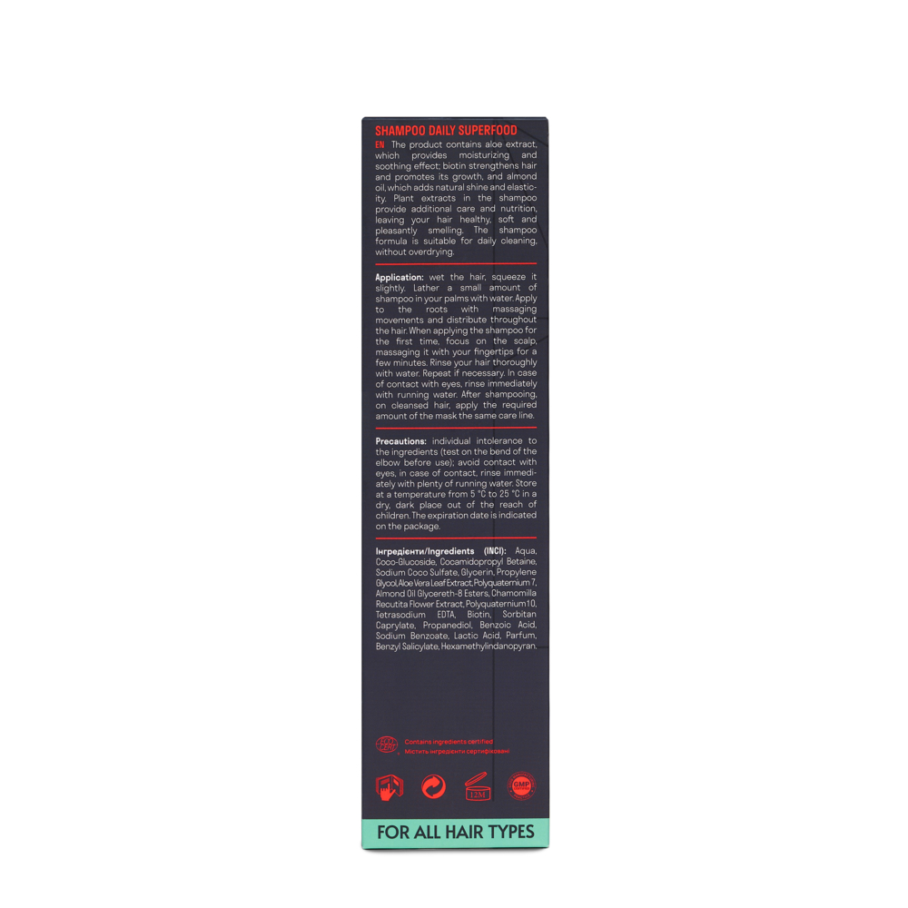 Шампунь суперфуд для щоденного використання Succor Daily superfood Shampoo 250 мл, фото 3