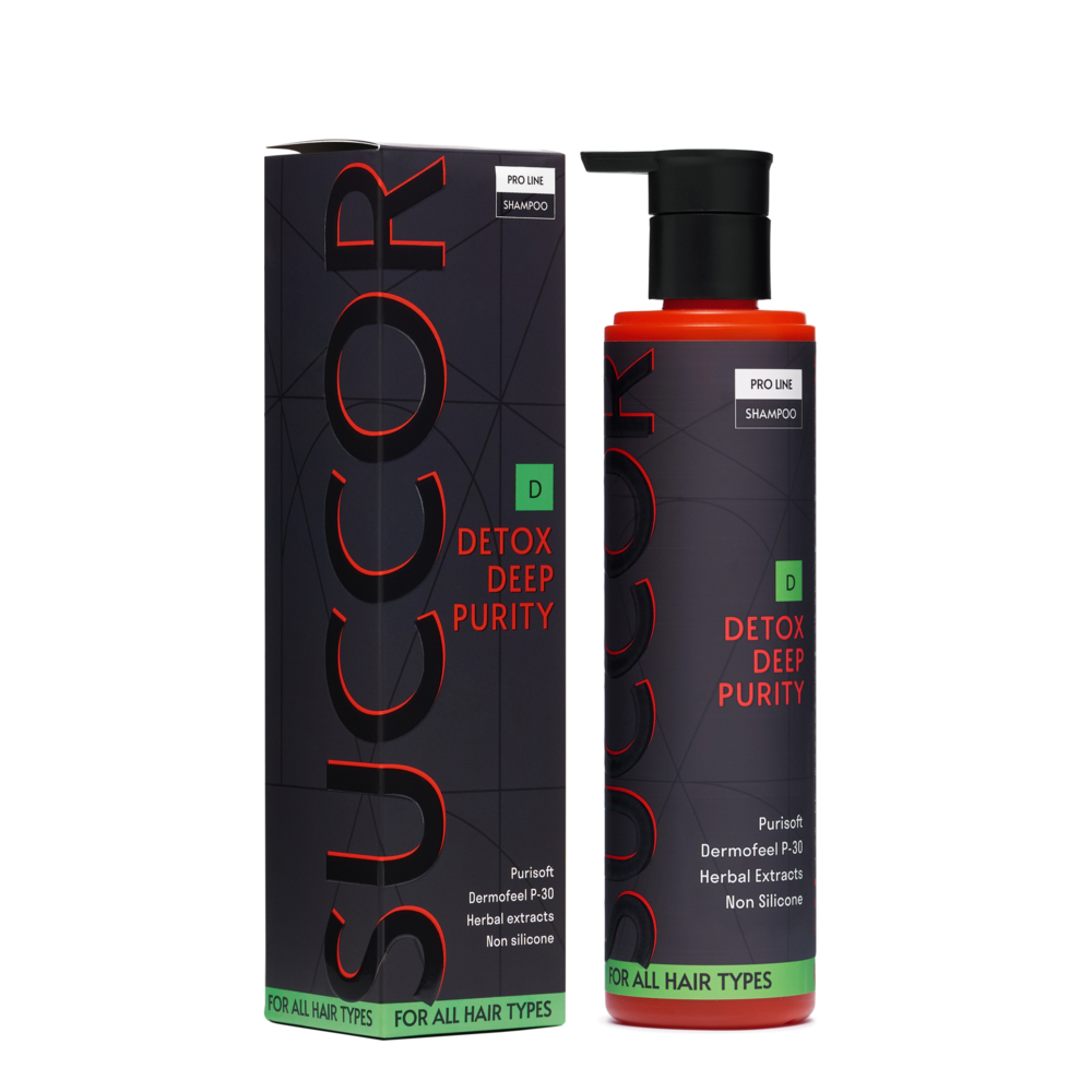 Шампунь детокс для глибокого очищення Succor Detox deep purity Shampoo 250 мл, фото 4