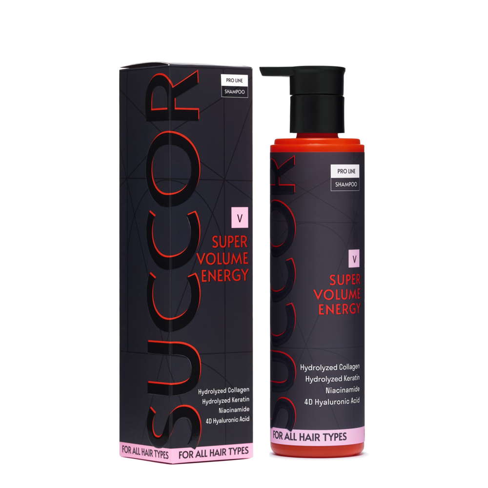 Шампунь для об'єму волосся Succor Super Volume Energy Shampoo 250 мл, фото 4