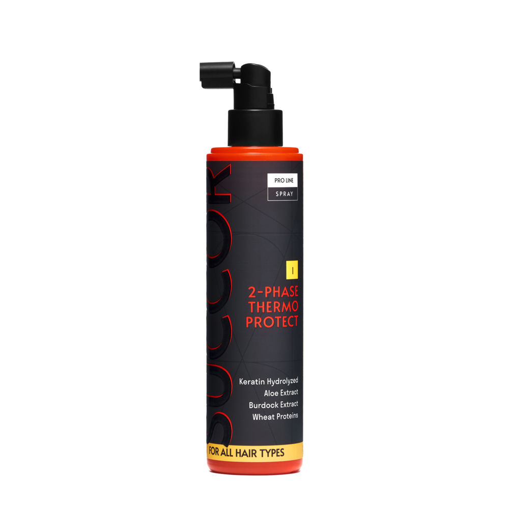 Спрей двофазний термозахисний для волосся Succor 2-phase Thermo protect Spray 250 мл, фото 1