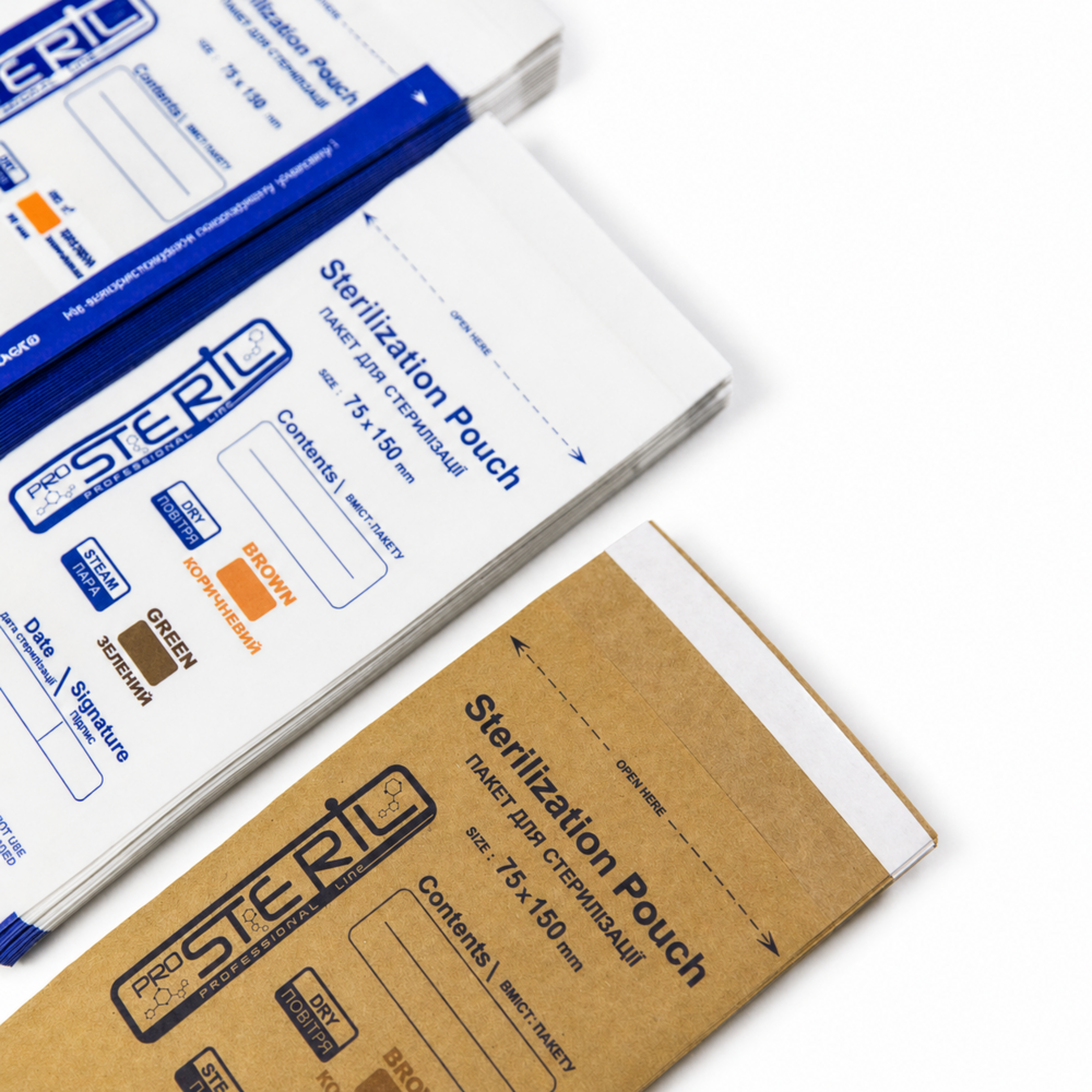 Пакеты для стерилизации ProSteril, 75*150 PK W, Белый Крафт (100шт/уп), фото 3