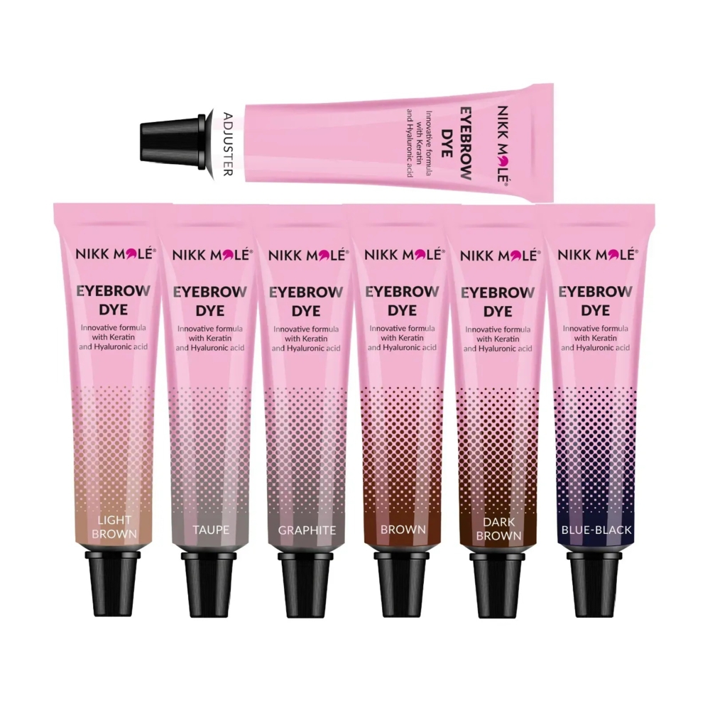 Набір Nikk Mole 6 фарб та регулятора кольору для брів, 15 мл, фото 1