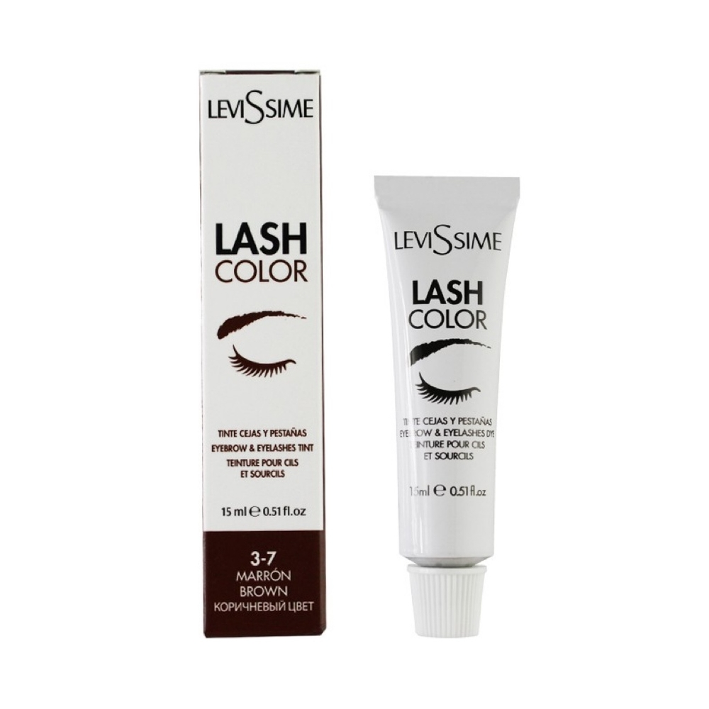 Фарба для брів та вій LeviSsime Lash Color №3.7 Brown/Коричнева 15мл