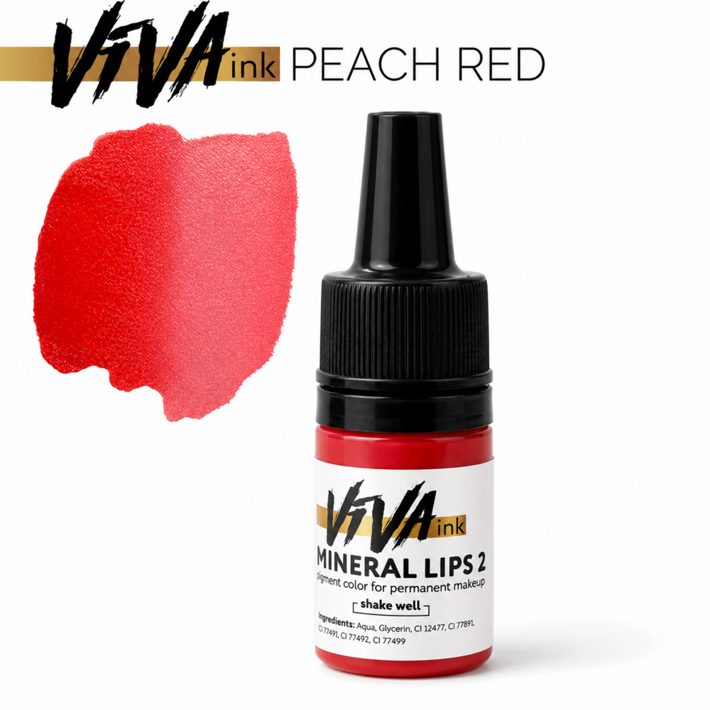 Пігмент Viva Lips M2 Peach Red для перманентного макіяжу 6 мл, фото 1