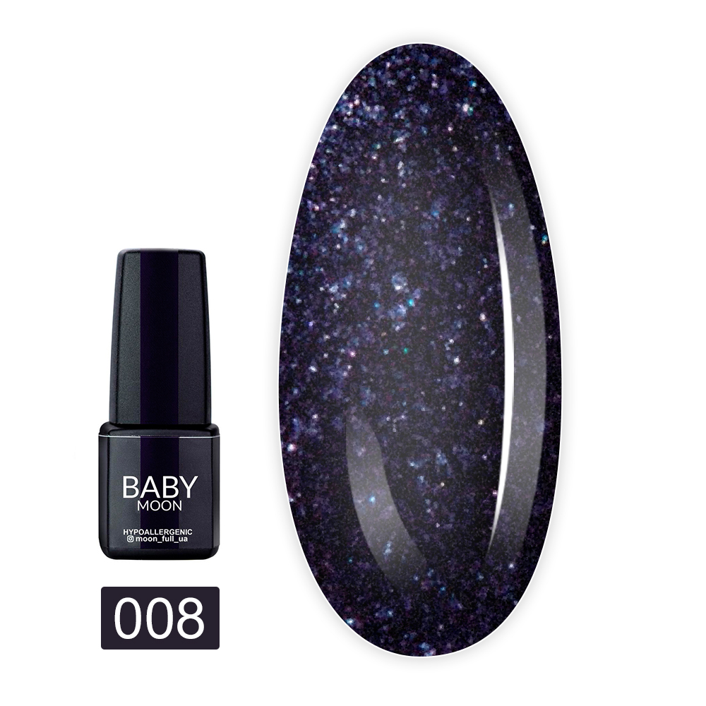 Гель-лак Baby Moon Midnight №08, 6  мл