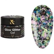 Гель-лак F.O.X Glow Glitter №010, 5 мл