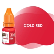Пігмент WizArt Strong Cold Red для перманентного макіяжу губ, 5мл