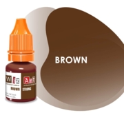 Пігмент WizArt Strong Brown для перманентного макіяжу брів, 5мл