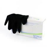 Перчатки нитриловые Polix Nitrile неопудренные S, (100 шт/пач), черные