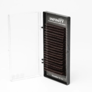 Вії Infinity темний шоколад Mix L 0.1, 8-14 мм