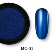 Втирка для нігтів MC-01, глянцева синя