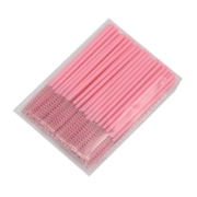 Щеточка для ресниц 2,3 см ручка розовая, ворс розовый (50шт/уп)