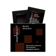 Фарба-тінт для брів та вій Ekko Beauty Gradient Effect темно-коричнева, 3 мл
