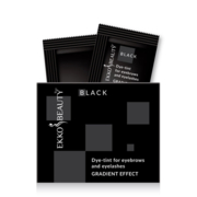 Краска-тинт для бровей и ресниц Ekko Beauty Gradient Effect черная, 3 мл