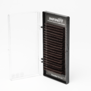 Вії Infinity темний шоколад 20 ліній Mix  CС 0.07, 8-14 мм