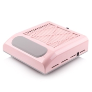 Вытяжка для маникюра SIMEI 858-8 с HEPA фильтром 80W, розовая