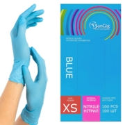 Перчатки нитриловые SanGig XS (100 шт/пач), голубые