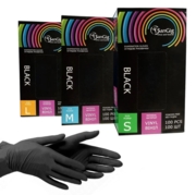 Перчатки виниловые SanGig M (100 шт/пач), черные