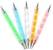 Набор дотсов с прозрачной ручкой (5шт/уп), разноцветные