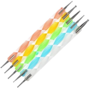 Набор дотсов с прозрачной ручкой (5шт/уп), разноцветные