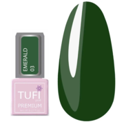 Гель-лак TUFI profi Premium Emerald №03 Темно-зеленый, 8 мл