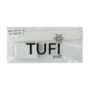 Набор одноразовый для маникюра TUFI profi Premium пилочка 120/150 и баф 120/120 белый