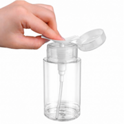 Баночка для рідини з помпою 150 мл прозора, фото 1