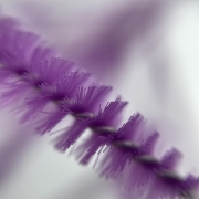 Щіточка для вій нейлонова гліттерна фіолетова (50шт/уп)