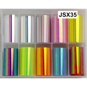 Набір широкої фольги для дизайну нігтів JSX35, 100 см 10шт/уп
